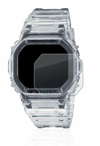 Abbildung des Geräts Casio G-Shock DW-5600SKE-7 mit einer Vielzahl des Displayschutzes.