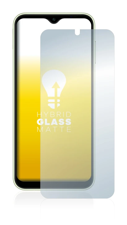 Abbildung des Geräts Samsung Galaxy A14 5G mit einer Vielzahl des Displayschutzes.