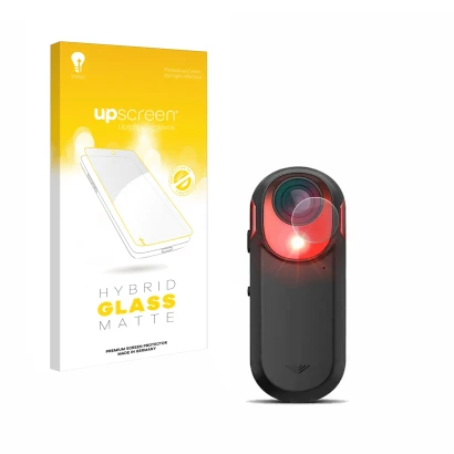 Vorderseite einer Produktverpackung mit dem Markenlogo upscreen. Daneben ist das Gerät Garmin Varia RCT 715 mit dem zugehörige