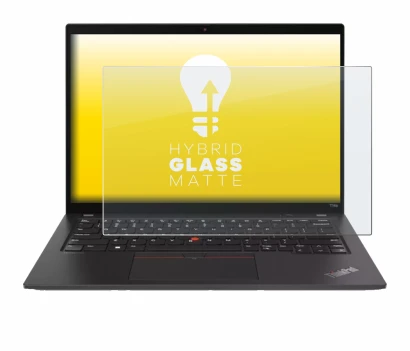 Abbildung des Geräts Lenovo ThinkPad T14s Gen 4 mit einer Vielzahl des Displayschutzes.