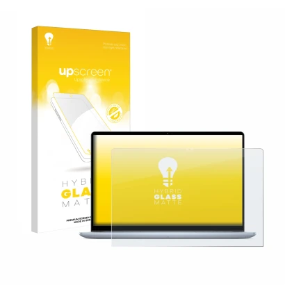 Vorderseite einer Produktverpackung mit dem Markenlogo upscreen. Daneben ist das Gerät Dell Inspiron 16 7640 2-in-1 mit dem zu