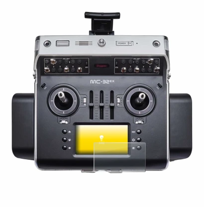 Abbildung des Geräts Graupner MC-32ex mit einer Vielzahl des Displayschutzes.