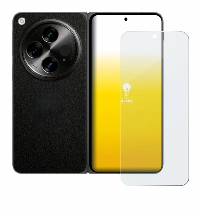 Abbildung des Geräts OnePlus Open (case-friendly) mit einer Vielzahl des Displayschutzes.