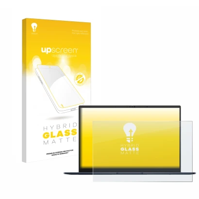 Vorderseite einer Produktverpackung mit dem Markenlogo upscreen. Daneben ist das Gerät ASUS ZenBook 14 OLED UX3405 Non-Touch m