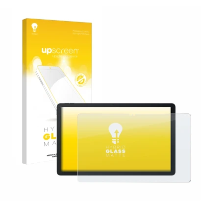 Vorderseite einer Produktverpackung mit dem Markenlogo upscreen. Daneben ist das Gerät Blackview Mega 1 mit dem zugehörigen Di