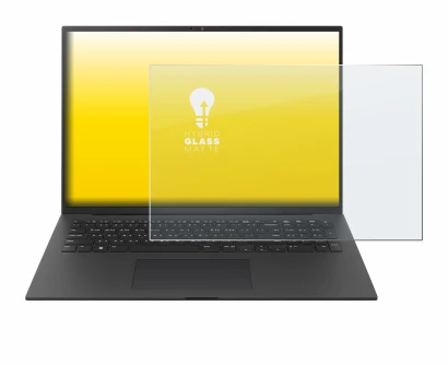 Abbildung des Geräts LG gram Pro 17 2024 mit einer Vielzahl des Displayschutzes.