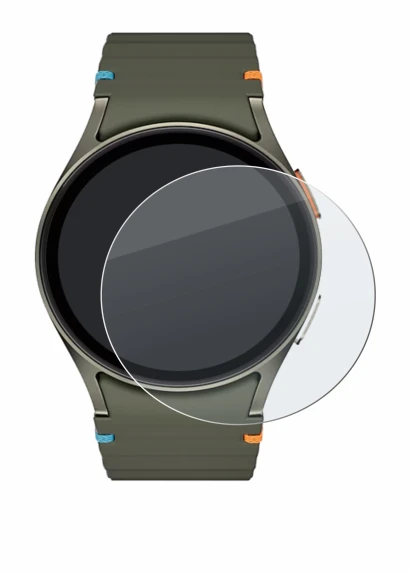 Abbildung des Geräts Samsung Galaxy Watch 7 (40 mm) mit einer Vielzahl des Displayschutzes.
