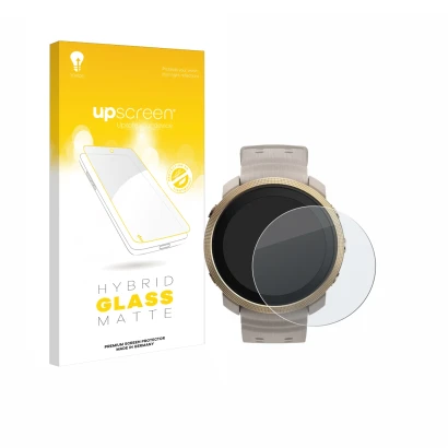 Vorderseite einer Produktverpackung mit dem Markenlogo upscreen. Daneben ist das Gerät Polar Vantage M3 mit dem zugehörigen Di