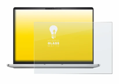 Abbildung des Geräts Dell Pro 16 Plus PB16250 mit einer Vielzahl des Displayschutzes.