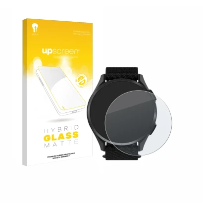 Vorderseite einer Produktverpackung mit dem Markenlogo upscreen. Daneben ist das Gerät Garmin Approach S50 mit dem zugehörigen