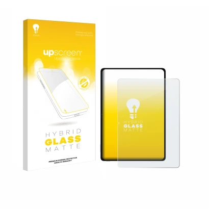 Vorderseite einer Produktverpackung mit dem Markenlogo upscreen. Daneben ist das Gerät Honor Pad V9 mit dem zugehörigen Displa