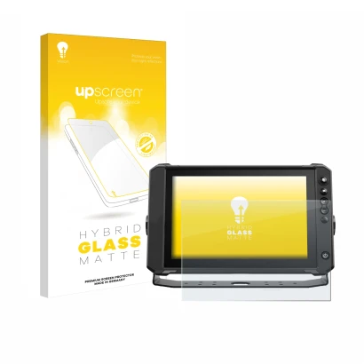 Vorderseite einer Produktverpackung mit dem Markenlogo upscreen. Daneben ist das Gerät Lowrance Elite FS 10 mit dem zugehörige