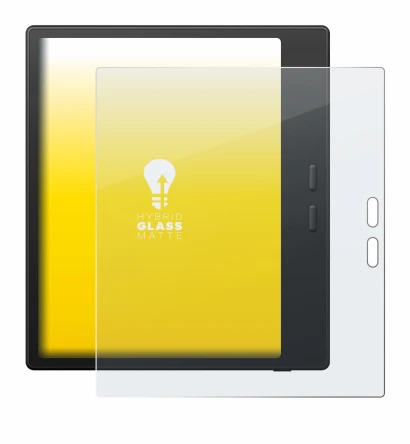 Abbildung des Geräts Boox Go Color 7 Gen II mit einer Vielzahl des Displayschutzes.