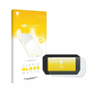 Vorderseite einer Produktverpackung mit dem Markenlogo upscreen. Daneben ist das Gerät Ducati V4S 2021 Tachoanzeige mit dem zu