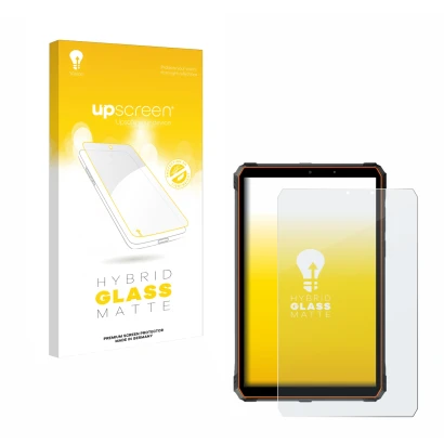 Vorderseite einer Produktverpackung mit dem Markenlogo upscreen. Daneben ist das Gerät Blackview Active 5 mit dem zugehörigen 