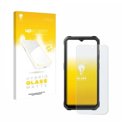 Vorderseite einer Produktverpackung mit dem Markenlogo upscreen. Daneben ist das Gerät Blackview BV4800 SE mit dem zugehörigen