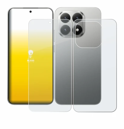 Abbildung des Geräts Xiaomi 15T (Display+Rückseite) mit einer Vielzahl des Displayschutzes.