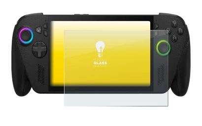 Abbildung des Geräts ASUS ROG Xbox Ally X mit einer Vielzahl des Displayschutzes.