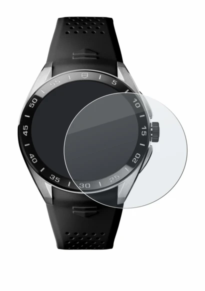 Abbildung des Geräts TAG Heuer Connected Calibre E5 (45 mm) mit einer Vielzahl des Displayschutzes.