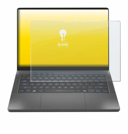 Abbildung des Geräts ASUS ROG Zephyrus G14 2025 GA403 mit einer Vielzahl des Displayschutzes.