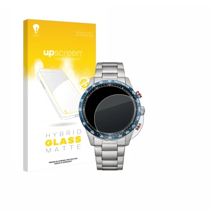 Vorderseite einer Produktverpackung mit dem Markenlogo upscreen. Daneben ist das Gerät Citizen CA4716-50L mit dem zugehörigen 