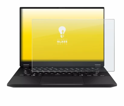 Abbildung des Geräts ASUS TUF Gaming A14 mit einer Vielzahl des Displayschutzes.