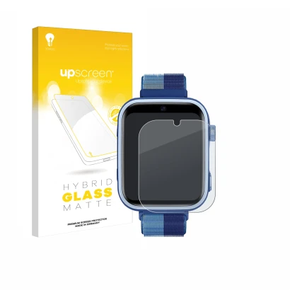 Vorderseite einer Produktverpackung mit dem Markenlogo upscreen. Daneben ist das Gerät Oliimptek T45 mit dem zugehörigen Displ