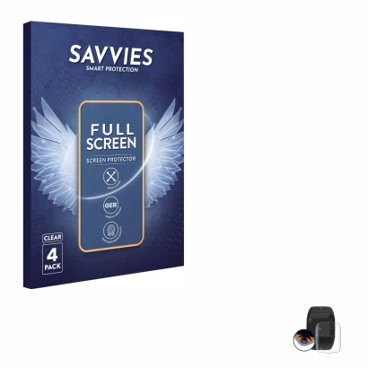 Vorderseite einer Produktverpackung mit dem Markenlogo Savvies. Daneben ist das Gerät Polar M400 mit dem zugehörigen Displaysc