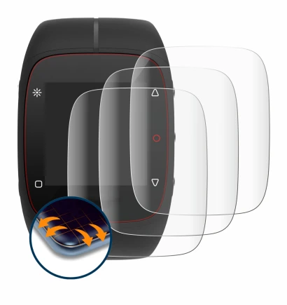 Abbildung des Geräts Polar M400 mit einer Vielzahl des Displayschutzes.