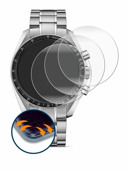 Abbildung des Geräts Omega Speedmaster Moonwatch Professional (42 mm) mit einer Vielzahl des Displayschutzes.