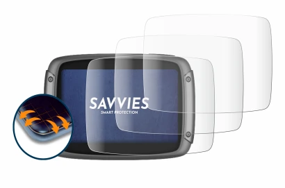 Abbildung des Geräts TomTom Rider 550 mit einer Vielzahl des Displayschutzes.