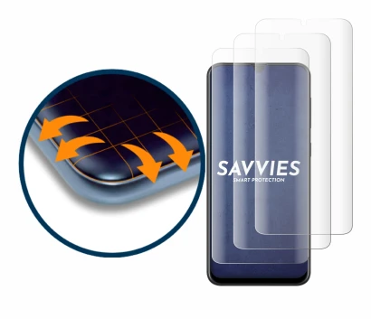 Abbildung des Geräts Samsung Galaxy A20 mit einer Vielzahl des Displayschutzes.