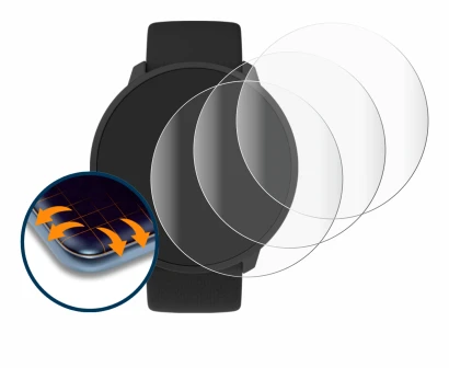 Abbildung des Geräts Polar Unite mit einer Vielzahl des Displayschutzes.