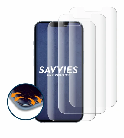 Abbildung des Geräts Apple iPhone 13 Pro mit einer Vielzahl des Displayschutzes.