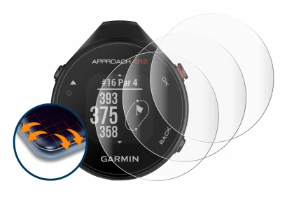 Abbildung des Geräts Garmin Approach G12 mit einer Vielzahl des Displayschutzes.