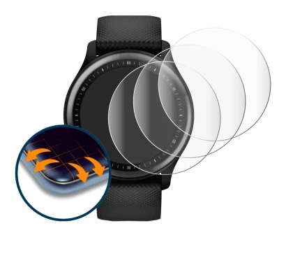 Abbildung des Geräts Garmin Vivomove Sport mit einer Vielzahl des Displayschutzes.