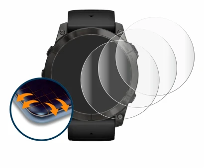 Abbildung des Geräts Garmin Epix Pro (Gen 2) (51 mm) mit einer Vielzahl des Displayschutzes.