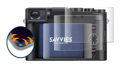 Abbildung des Geräts Leica D-Lux 8 mit einer Vielzahl des Displayschutzes.
