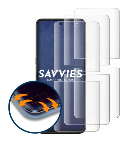 Abbildung des Geräts Motorola Razr 60 Ultra mit einer Vielzahl des Displayschutzes.