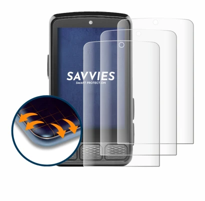 Abbildung des Geräts Wahoo Elemnt Roam 3 mit einer Vielzahl des Displayschutzes.