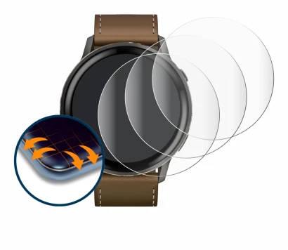 Abbildung des Geräts Garmin Venu 4 (45 mm) mit einer Vielzahl des Displayschutzes.