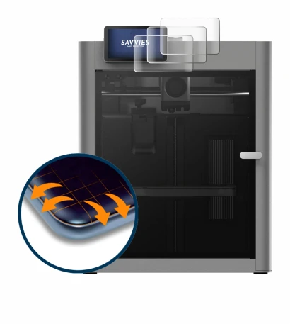 Abbildung des Geräts Bambu Lab P2S 3D Printer mit einer Vielzahl des Displayschutzes.