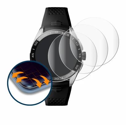 Abbildung des Geräts TAG Heuer Connected Calibre E5 (45 mm) mit einer Vielzahl des Displayschutzes.