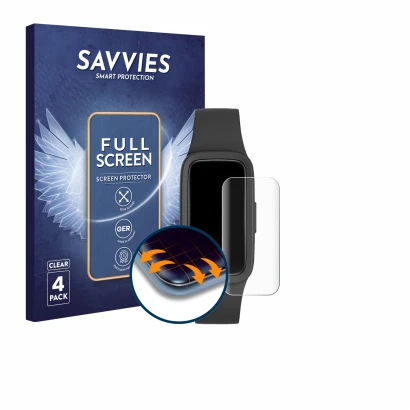 Vorderseite einer Produktverpackung mit dem Markenlogo Savvies. Daneben ist das Gerät Biggerfive Vigor 3 mit dem zugehörigen D