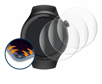 Abbildung des Geräts Motorola Moto Watch 2026 mit einer Vielzahl des Displayschutzes.