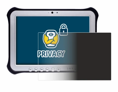 Abbildung des Geräts Panasonic Toughpad FZ-G1 mit einer Vielzahl des Displayschutzes.