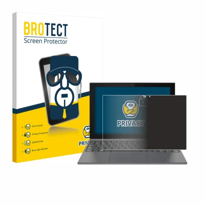 Vorderseite einer Produktverpackung mit dem Markenlogo BROTECT. Daneben ist das Gerät Lenovo IdeaPad Duet 3 10IGL5-LTE mit dem