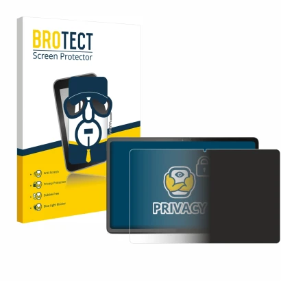 Vorderseite einer Produktverpackung mit dem Markenlogo BROTECT. Daneben ist das Gerät Lenovo Tab P11 Gen 2 mit dem zugehörigen