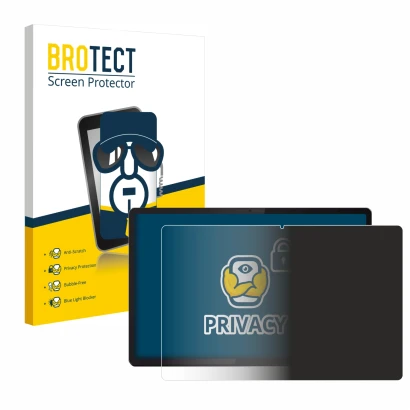 Vorderseite einer Produktverpackung mit dem Markenlogo BROTECT. Daneben ist das Gerät Lenovo Idea Tab Pro 12.7" mit dem zugehö