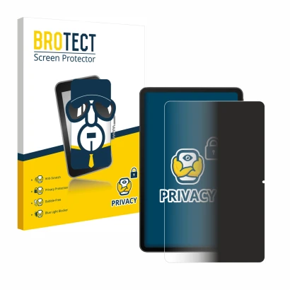 Vorderseite einer Produktverpackung mit dem Markenlogo BROTECT. Daneben ist das Gerät Blackview MEGA 2 mit dem zugehörigen Dis